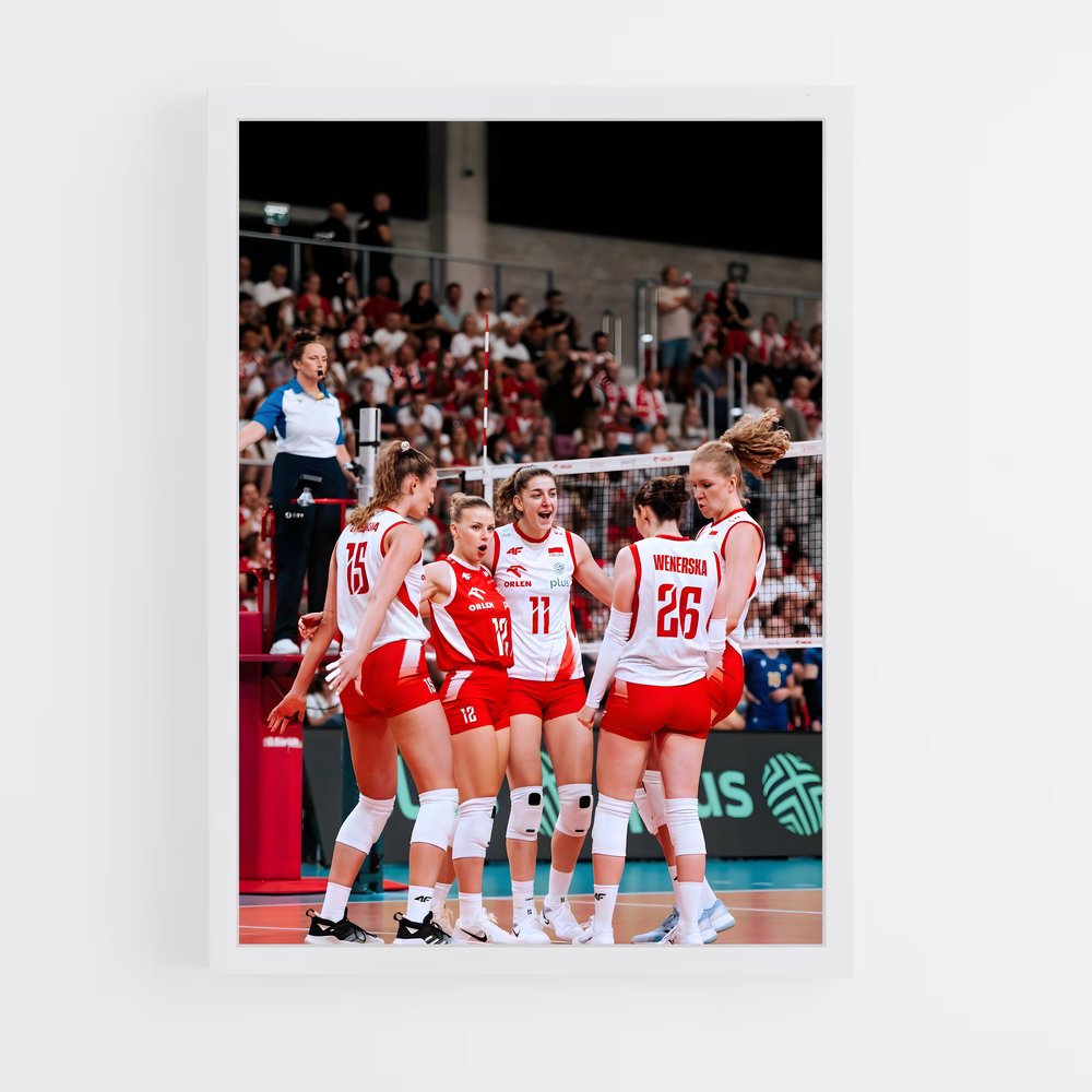 Poster Équipe de Volley Féminine – affiche Volleyball (vue 3)